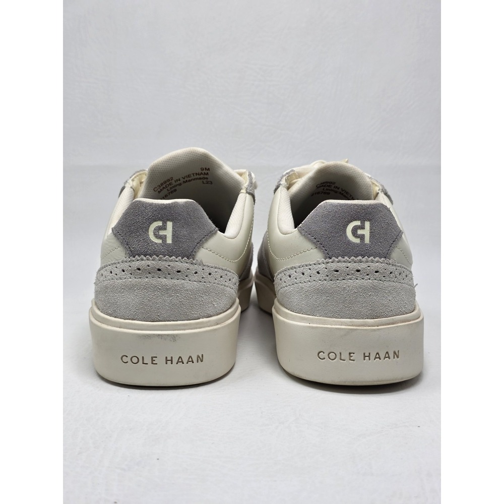 COLE HAAN Grand Crosscourt Mens Size 9 M White Gray Suede Sneakers C38992 - Picture 5 of 10